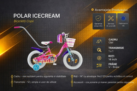 Bicicleta Polar junior 14 IceCream [2]