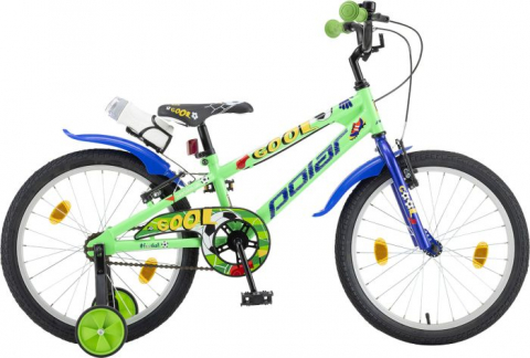 Ciclism - Bicicleta Copii Polar 2024 Football - 20 Inch, Verde-Albastru