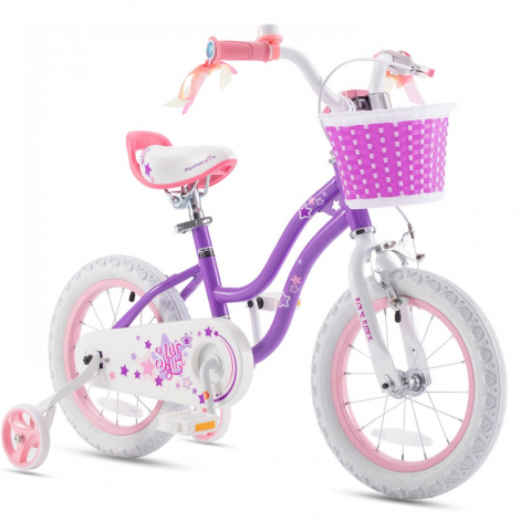 Biciclete - Bicicleta RoyalBaby Star Girl Coaster Brake 14 Purple