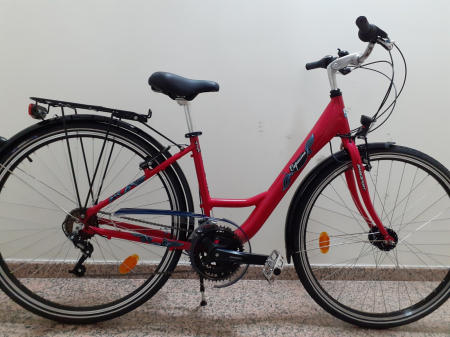 Bicicleta oras Sprint Capucine, 28 inch, cadru Aluminiu, 18 Viteze, Rosu Lucios, cadru 430 mm [1]
