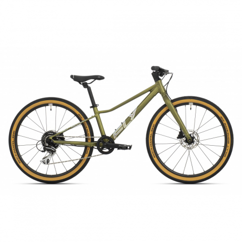 Biciclete copii - Bicicleta Superior FLY 24 Matte Olive Metallic/Hologram Chrome