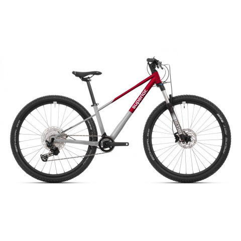 Ciclism - Bicicleta Superior TEAM 27.3 27.5 Gloss Brushed Alu/Red 13 - (XS)