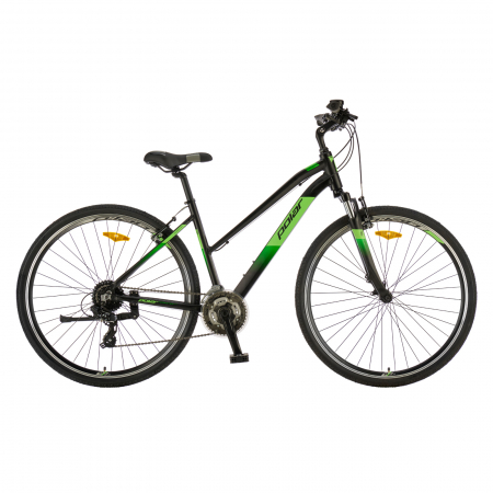 Ciclism - Bicicleta Trekking Polar Forester Comp Lady - 28 inch, L, Negru-Verde