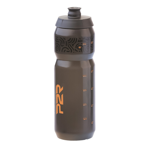 Accesorii biciclete - Bidon Apa P2R AQUILA 750 ml wave, Negru-Portocaliu