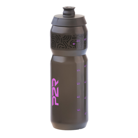 Accesorii biciclete - Bidon Apa P2R AQUILA 750 ml wave, Negru- Roz