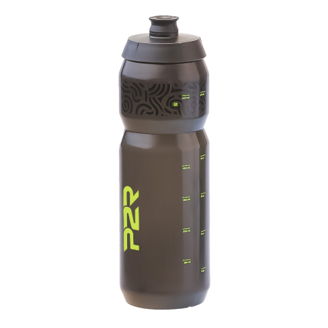 Accesorii biciclete - Bidon Apa P2R AQUILA 750 ml wave, Negru-Verde neon