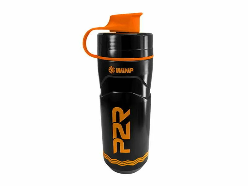 Ciclism - Bidon Apa pentru ciclism P2R Termica, 600 ml, Negru-Portocaliu