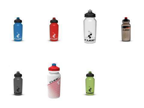 Ciclism - BIDON CUBE ICON 500ML ROSU