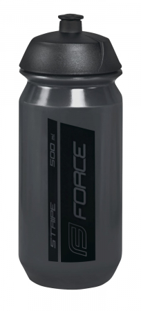 Ciclism - Bidon Force Stripe 0.5l  Negru transparent