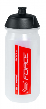 Ciclism - Bidon Force Stripe 0.5l transparent/rosu
