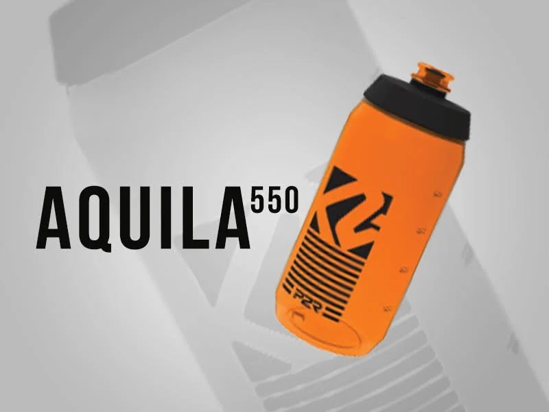 Bidon Pentru Ciclism P2R Aquila - 550 ml, Portocaliu-Negru [1]
