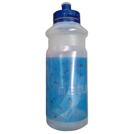 Ciclism - Bidonas Polisport Nature Bike - 500 ml, Alb Transparent/Albastru
