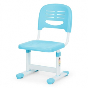 Birou de scris pentru copii, set de două piese, masă si scaun, reglabil pe înălțime, cu iluminare, albastru [7]