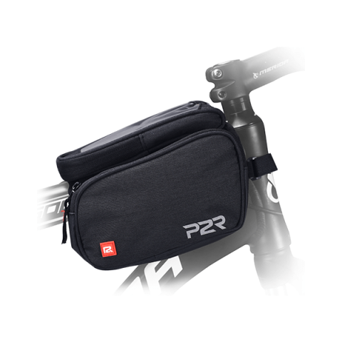 Borseta Cadru Bicicleta P2R TWINNER, cu husa telefon, Negru [3]