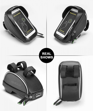 Borseta ghidon bicicleta Rockbros 010-4BK cu suport telefon [5]