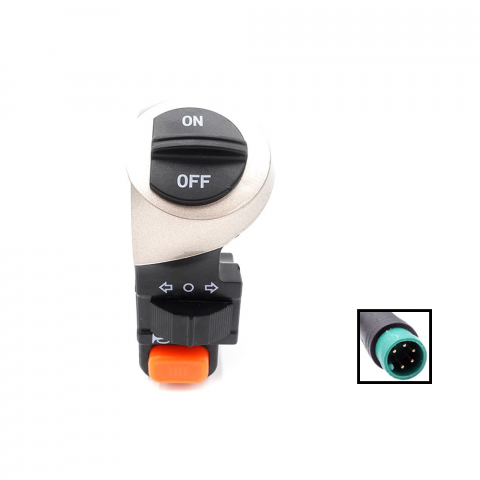 Buton lumini trotineta electrica cu far, semnalizare si claxon [1]