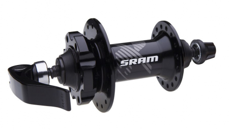 Piese biciclete - Butuc fata disc Sram Mth-406, aluminiu, negru mat