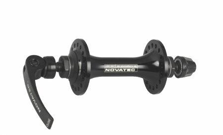 Piese biciclete - Butuc Fata NOVATEC A361SBT,  Negru Anodized, 32 H