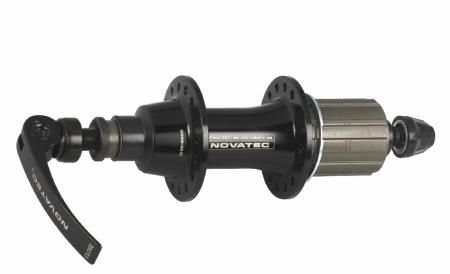 Piese biciclete - Butuc Spate NOVATEC F362TSBT-135-11S, Negru Anodized, 32H