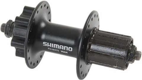 Roti bicicleta - Butuc spate Shimano Deore 36H AFHM475AZSL5, 135 mm, negru