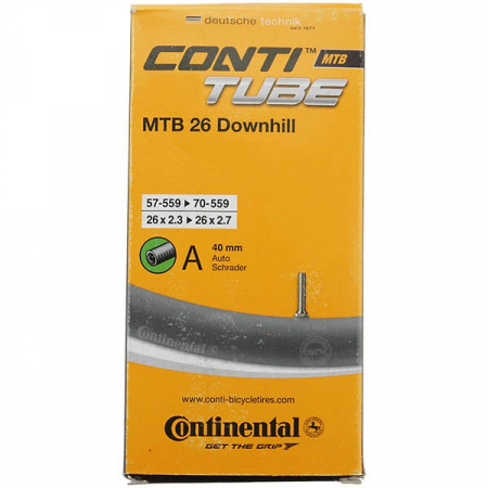 Piese biciclete - Camera bicicleta Continental MTB 26 A40 Downhill cu valva auto, 26X2.5 - 26X2.7