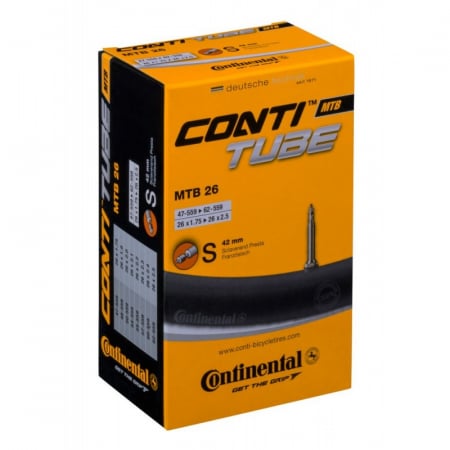 Ciclism - Camera bicicleta Continental MTB 26 S42 valva Presta 47-62/559 26/1.75-2.5
