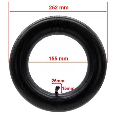 Camera trotineta electrica 10 X 3 - 80/65-6, valva curbata 90 grade [1]