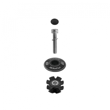 Cuvete bicicleta - Capac si floare furca Force 1.1/8 pe negru