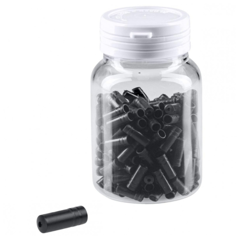 Ciclism - Capete camasa schimbator Force 4 mm plastic, negre, 100 buc