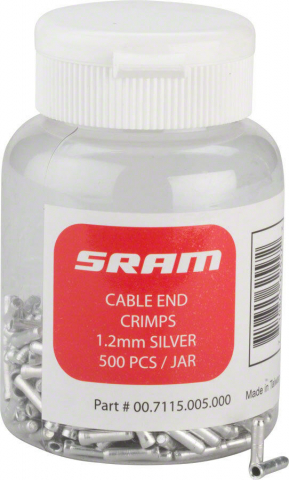 Ciclism - Capeti terminatii cablu Sram, pt Schimbator, diametru 1.2mm, 500buc la borcan