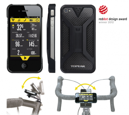 Ciclism - Carcasa Husa Topeak Ridecase Iphone 4, Carbon-Nylon, reglabila, neagra