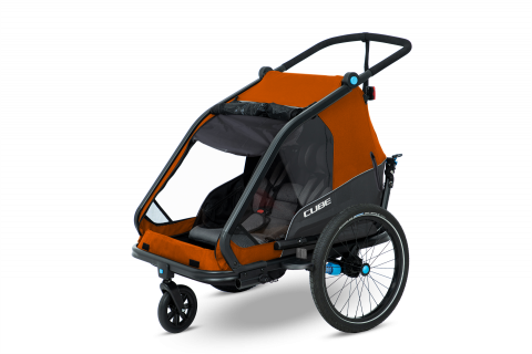 Scaun bicicleta copii - CARUCIOR TRANSPORT COPII CUBE DOUBLE CMPT ACTIONTEAM