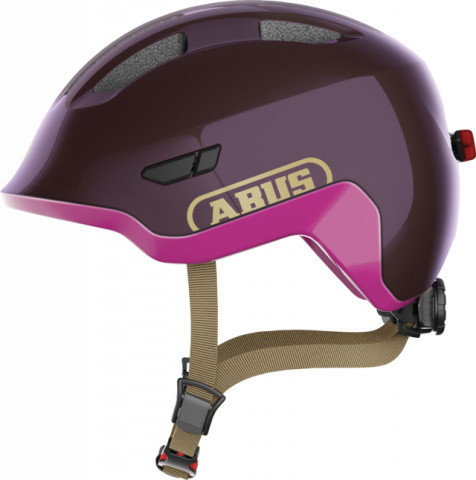 CASCA BICICLETA COPII ABUS SMILEY 3.0 ACE LED ROYAL PURPLE S (45-50 CM) [0]
