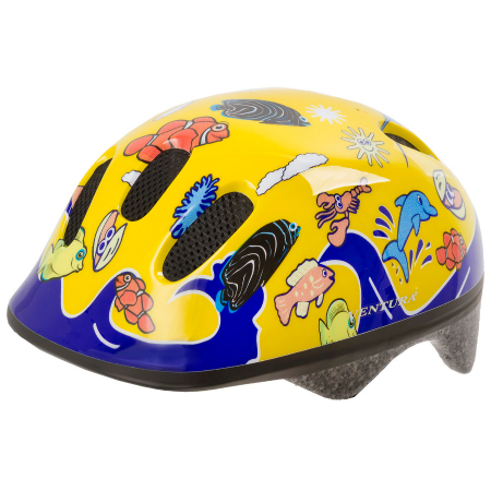 Ciclism - Casca Copii M-WAVE  Sea Land Galben S(52-57 cm)