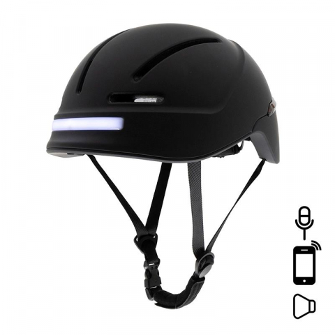 Ciclism - Casca cu lumini si semnalizare CP08 URBAN - NEGRU L