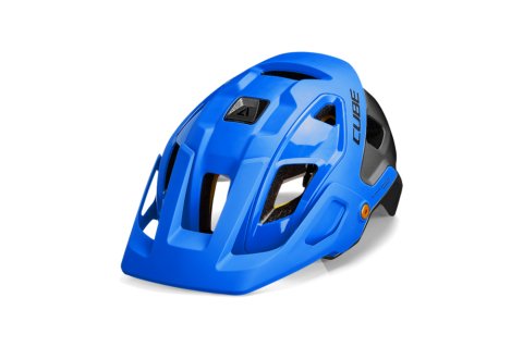 Ciclism - CASCA CUBE STROVER X ACTIONTEAM BLUE-GREY M (52-57CM)