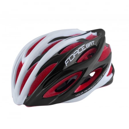 Ciclism - Casca Force Bat Negru/Alb/Rosu L-XL (57-61 cm)