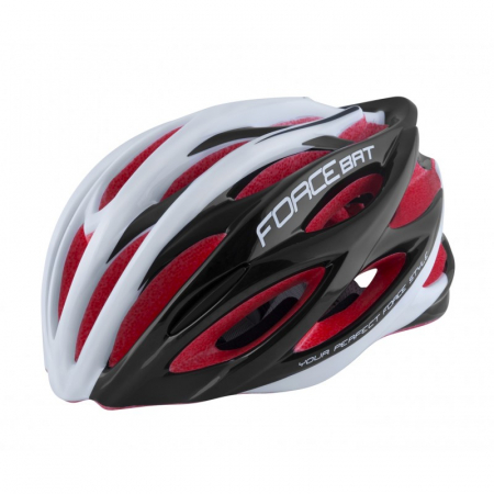 Ciclism - Casca Force Bat negru/alb/rosu S-M (54-58 cm)
