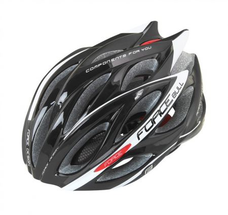 Ciclism - Casca Force Bull negru/alb L-XL (58-61 cm)
