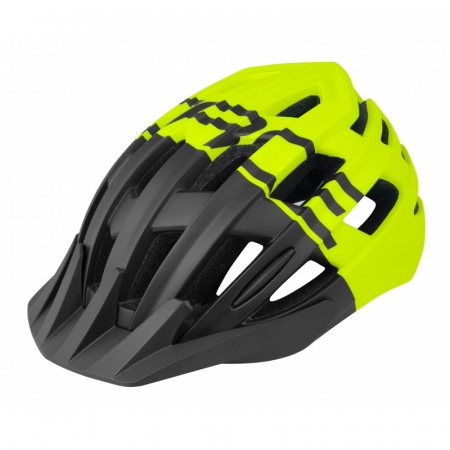 Echipament ciclism - Casca Force Corella MTB negru/fluo L-XL (57-61 cm)
