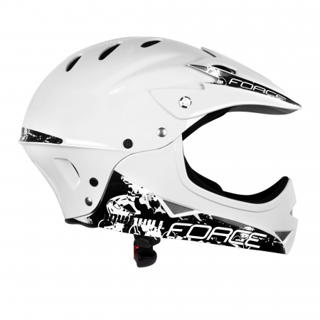 Casca Force Downhill Junior Alb lucios S-M (54-58 cm) [1]