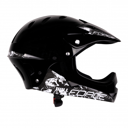 Casca Force Downhill Junior negru lucios S-M (54-58 cm) [1]