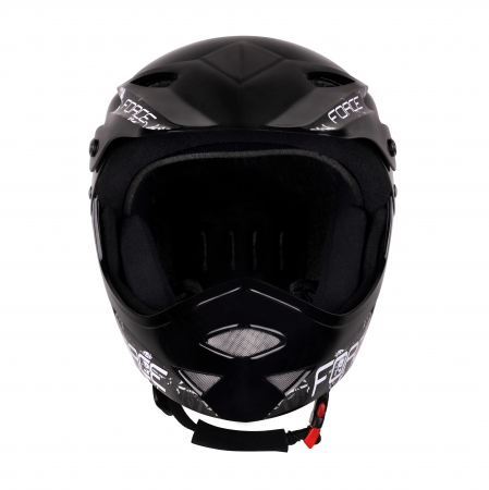 Casca Force Downhill Junior negru lucios S-M (54-58 cm) [2]