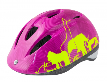 Echipament ciclism - Casca Force Fun Animlas Fluo/Pink S (48-54 cm)