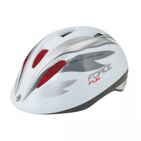 Ciclism - Casca Force Fun Stripes copii alb/gri M (52-56 cm)
