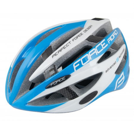 Ciclism - Casca Force Road albastru/alb S-M (54-58 cm)