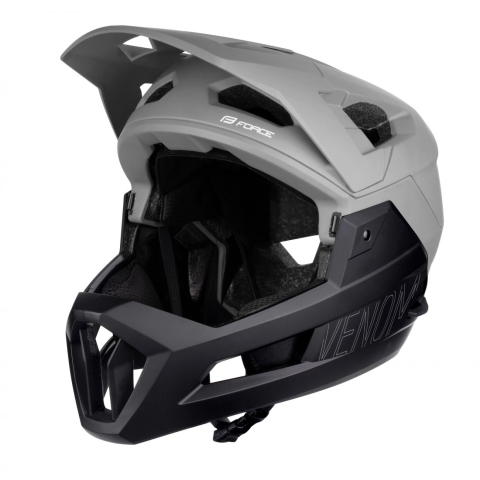 Ciclism - Casca Force VENOM downhill, gri-negru S-M
