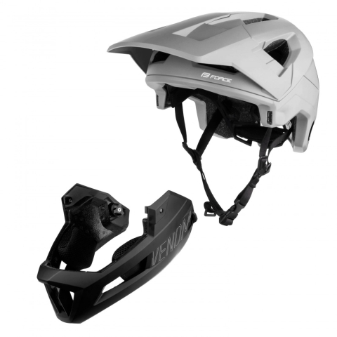 Casca Force VENOM downhill, gri-negru S-M [5]