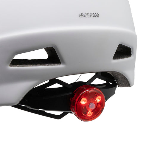 Casca GLOOB Urban ALB-VIOLET cu protectii pentru urechi, viziera si lumina spate [4]