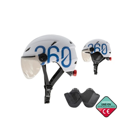 Ciclism - Casca GLOOB Urban cu urechi detasabile Alb-Albastru L